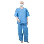 Patient gown/Scrub suit V/round collar for hospital use
