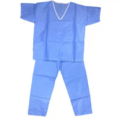 Patient gown/Scrub suit V/round collar for hospital use