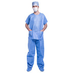 Patient gown/Scrub suit V/round collar for hospital use