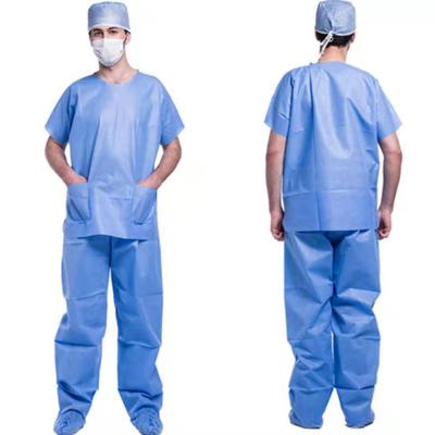 Patient gown/Scrub suit V/round collar for hospital use