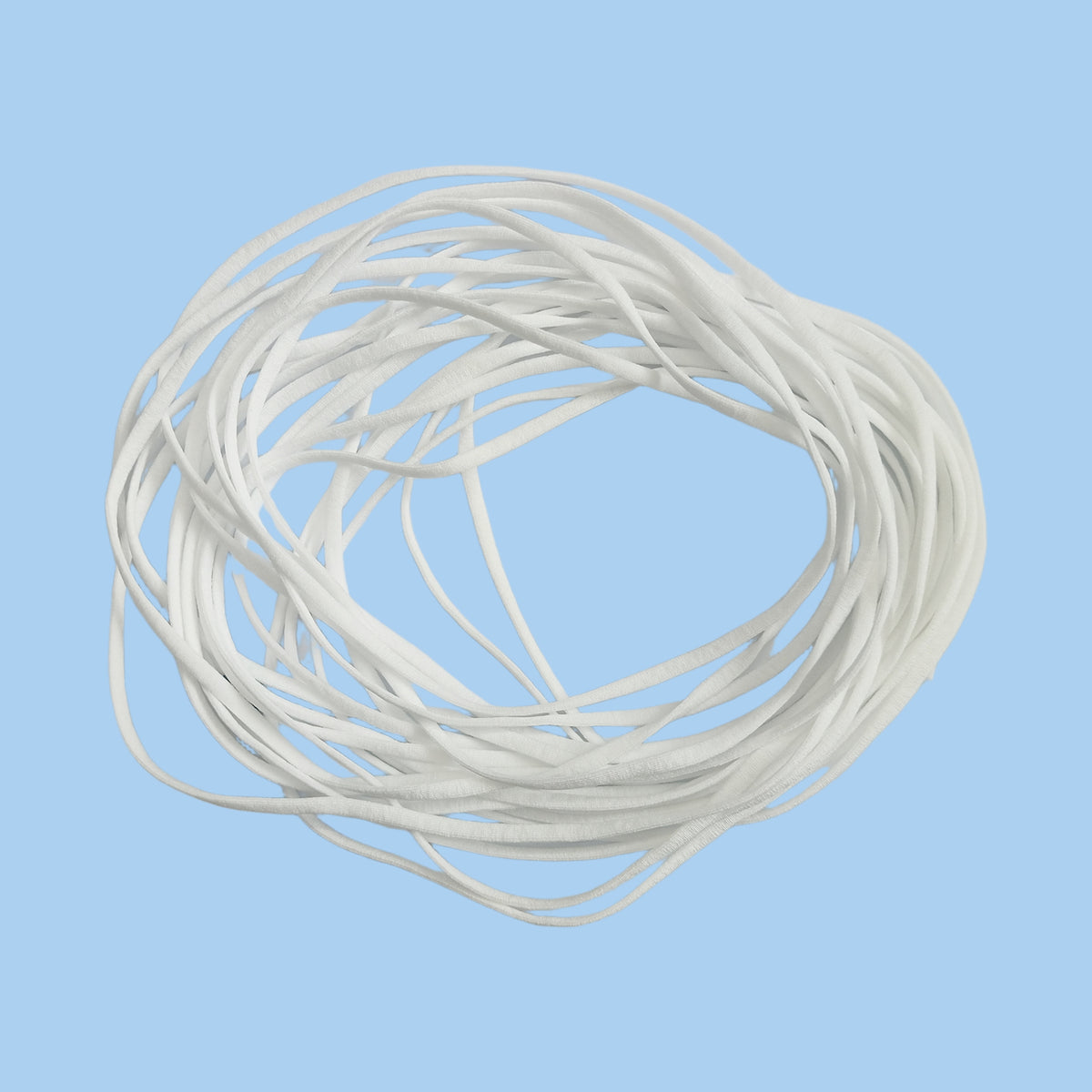 Flat PP ear loops (polypropylene), face mask ear loops