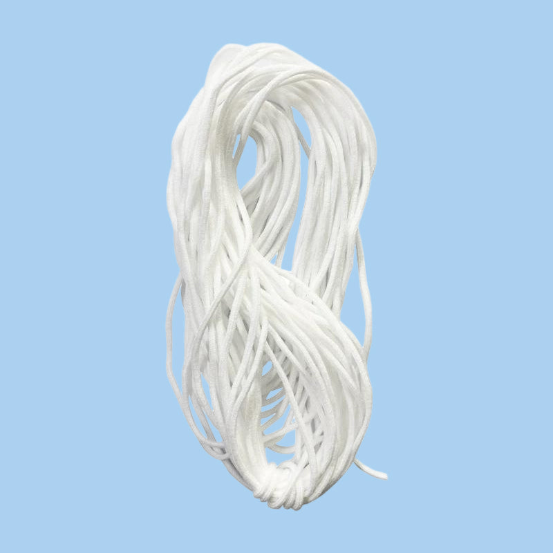 Polyester-spandex round ear loops; face mask ear loops