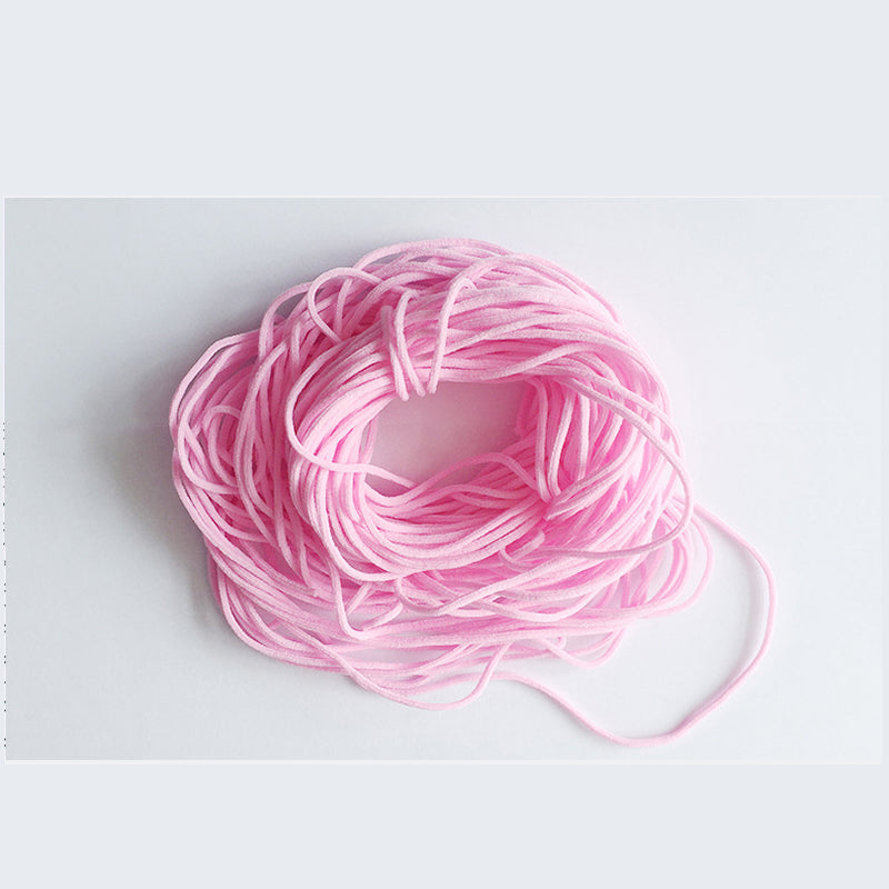 Coloured face mask ear loops with spandex