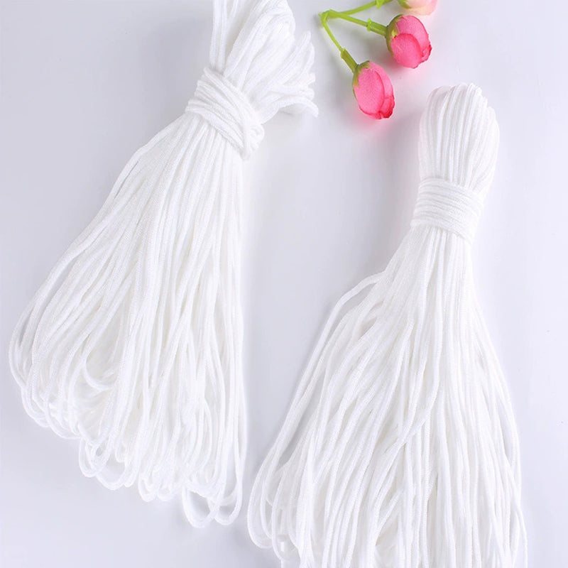 Polyester-spandex round ear loops; face mask ear loops