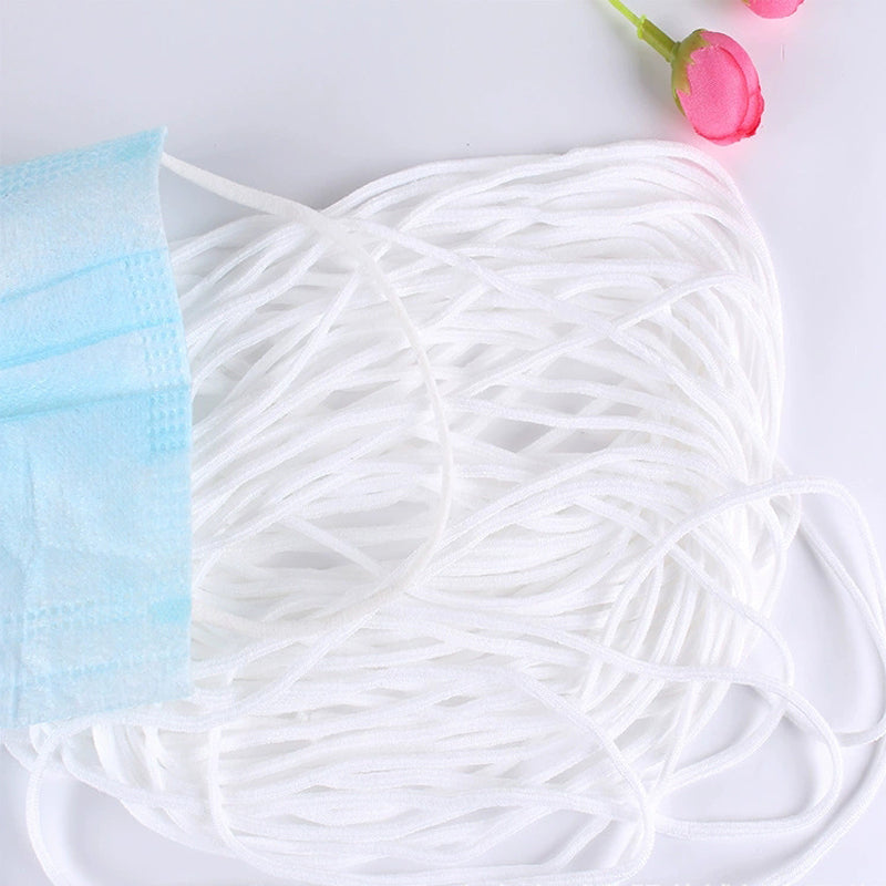 Polyester-spandex round ear loops; face mask ear loops