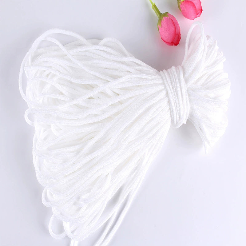 Polyester-spandex round ear loops; face mask ear loops