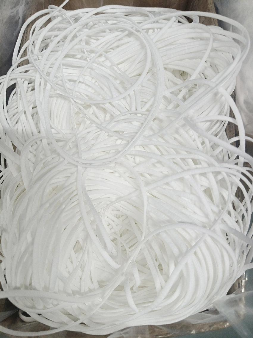 Flat PP ear loops (polypropylene), face mask ear loops