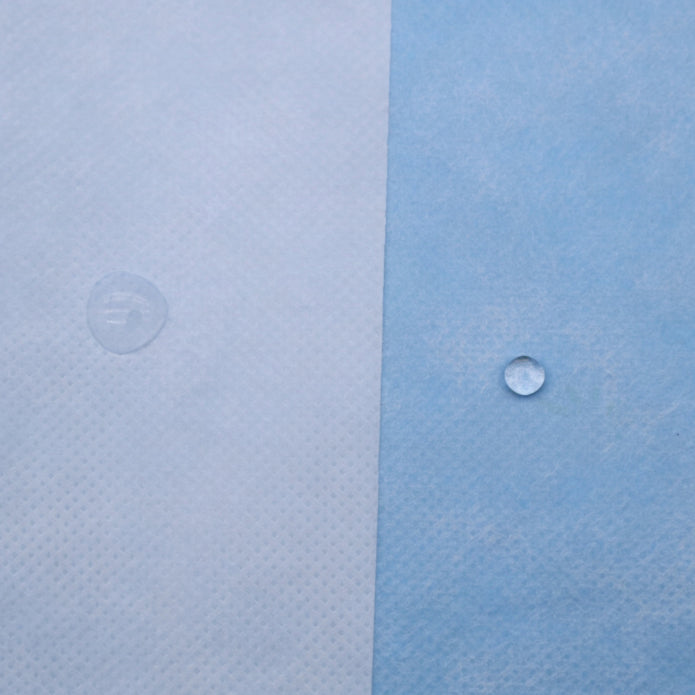 Hydrophilic or water-repellent PP non-woven fabric laminated with PE film