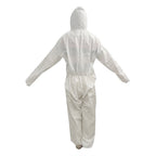White disposable medical protective suits
