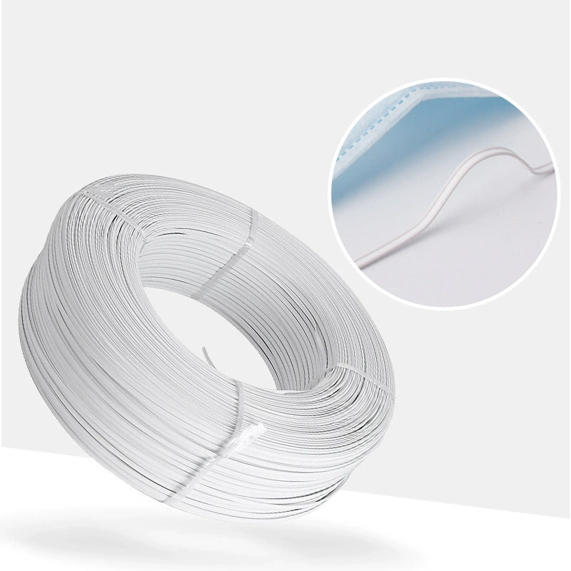 Face mask nose clips: galvanised iron, single-core and double-core, 3mm/5mm PE
