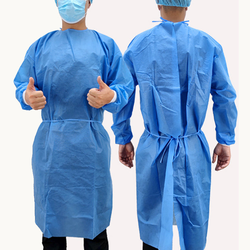 Isolation gown disposable PP nonwoven S,M,L,XL for medical use
