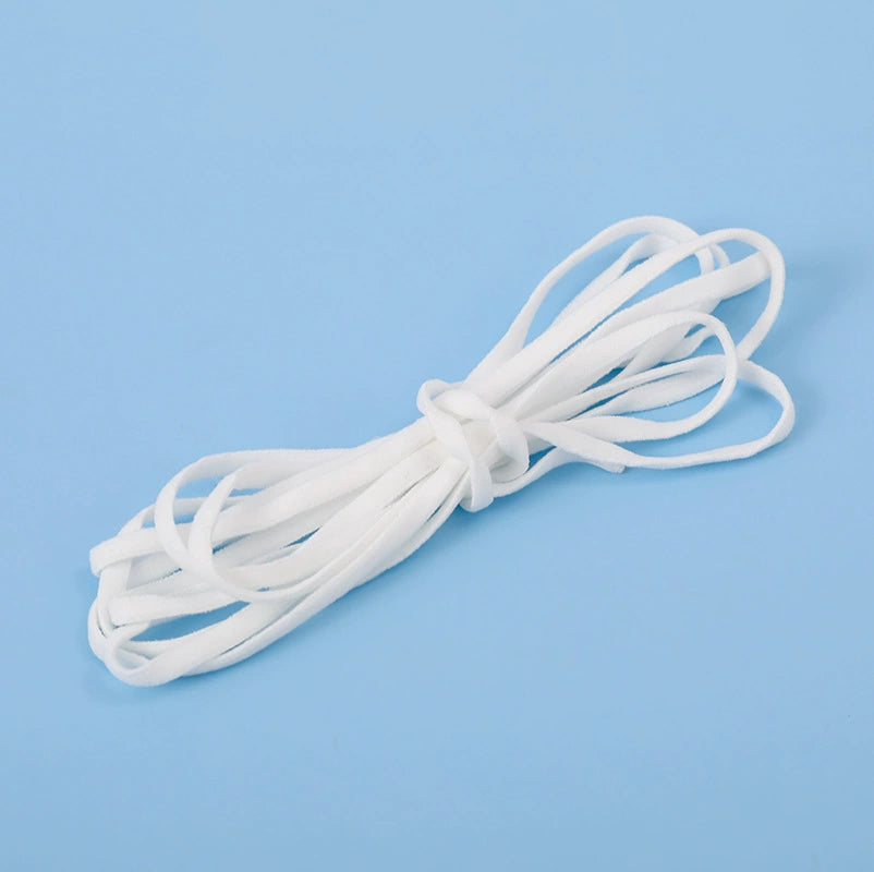 Spandex-elasticated face mask with flat ear loops