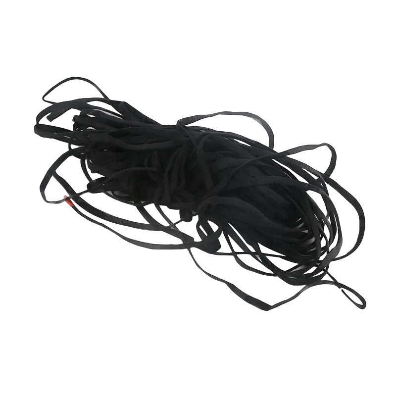 Spandex-elasticated face mask with flat ear loops