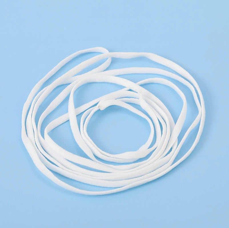 Spandex-elasticated face mask with flat ear loops
