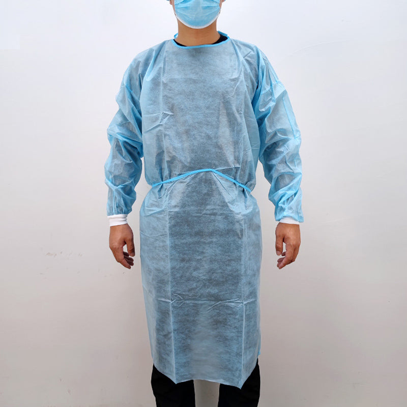Isolation gown disposable PP nonwoven S,M,L,XL for medical use