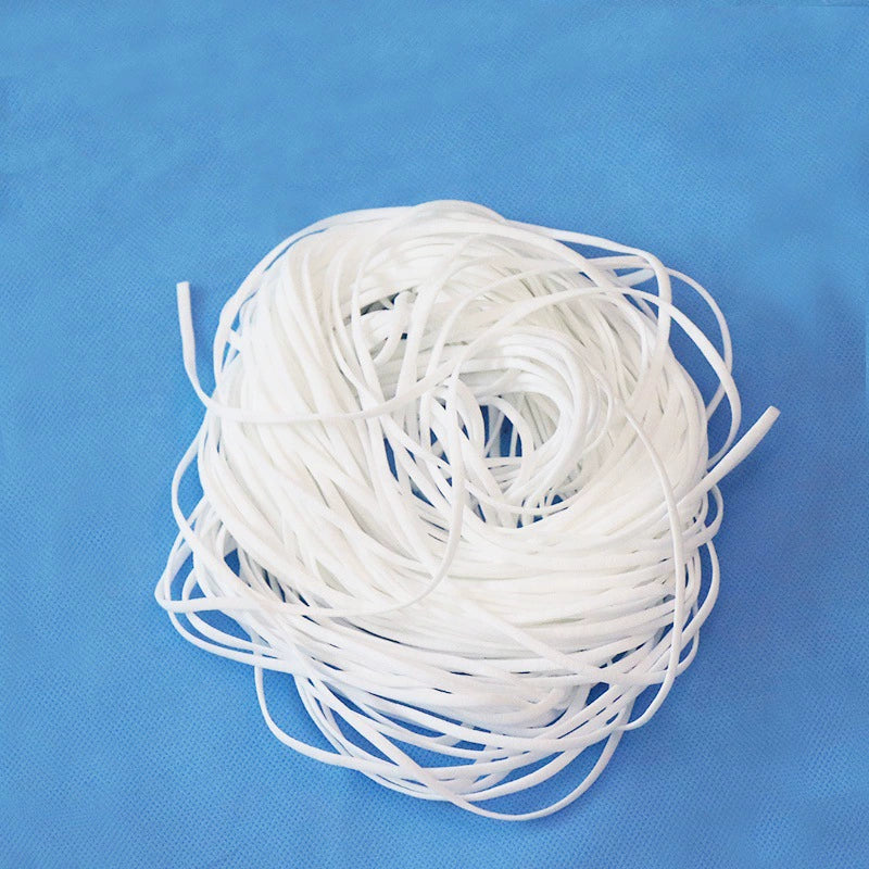 Spandex-elasticated face mask with flat ear loops